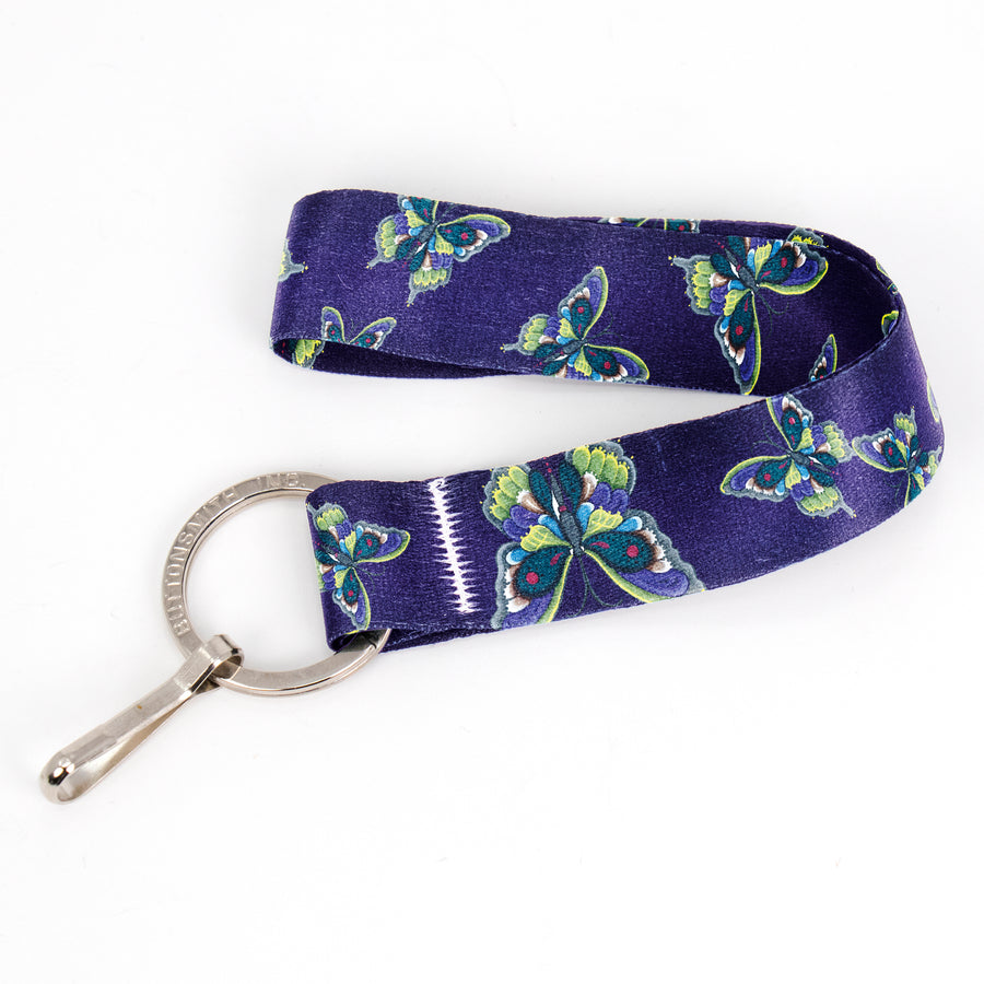 Buttonsmith Butterflies Wristlet Key Chain Lanyard - Based on Rebecca McGovern Art - Officially Licensed - Made in the USA - Buttonsmith Inc.