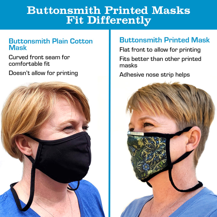 Buttonsmith Lagoon Youth Adjustable Face Mask with Filter Pocket - Made in the USA - Buttonsmith Inc.