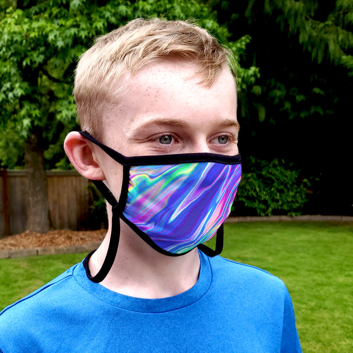 Buttonsmith Hologram Child Face Mask with Filter Pocket - Made in the USA - Buttonsmith Inc.